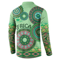 Africa Tribal Traditional Pattern Button Sweatshirt Green Motif LT9 - Wonder Print Shop