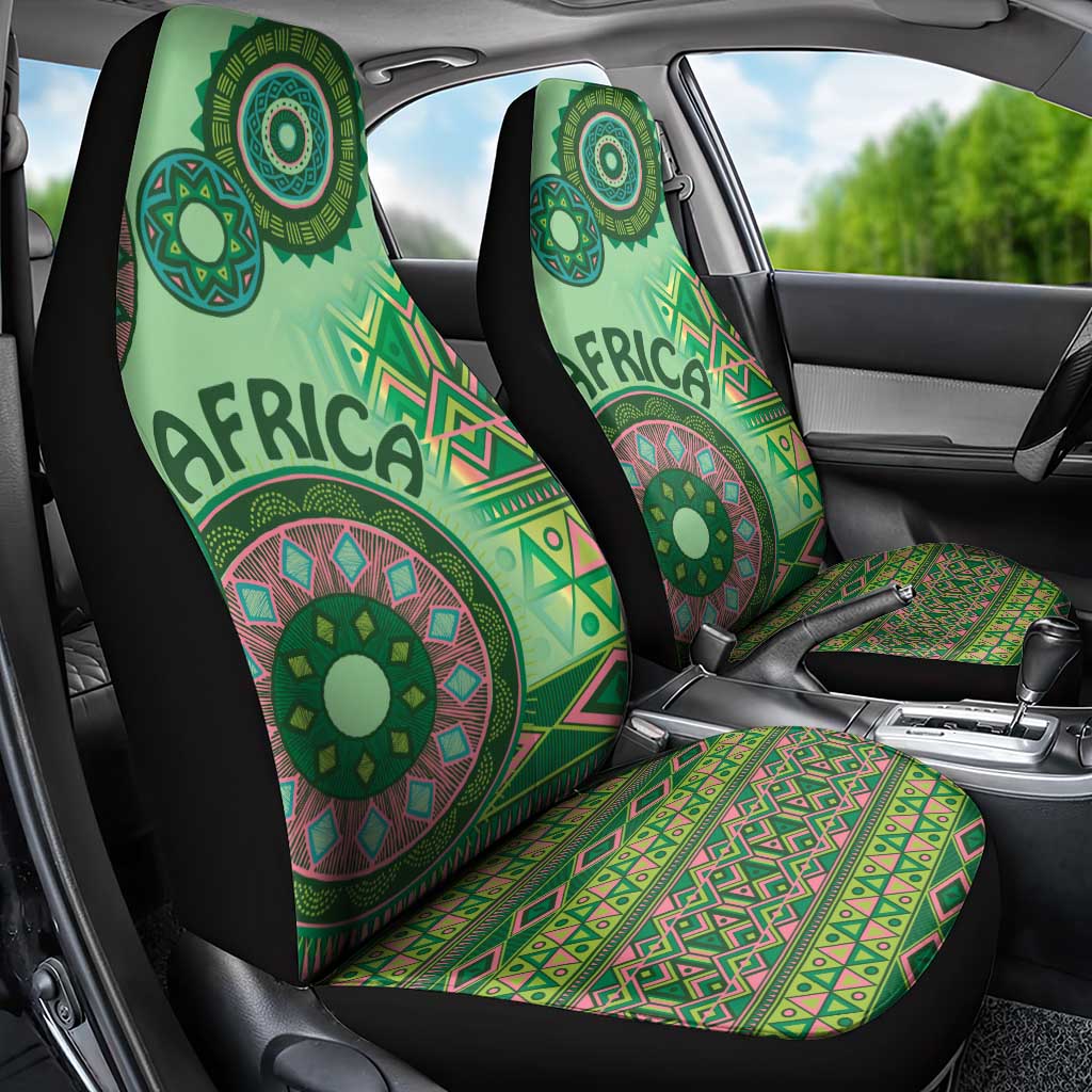 Africa Tribal Traditional Pattern Car Seat Cover Green Motif LT9 - Wonder Print Shop