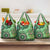Africa Tribal Traditional Pattern Grocery Bag Green Motif