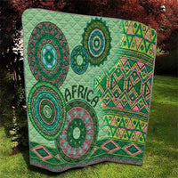 Africa Tribal Traditional Pattern Quilt Green Motif - Wonder Print Shop