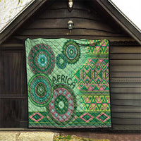 Africa Tribal Traditional Pattern Quilt Green Motif - Wonder Print Shop