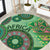 Africa Tribal Traditional Pattern Round Carpet Green Motif