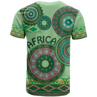 Africa Tribal Traditional Pattern T Shirt Green Motif - Wonder Print Shop