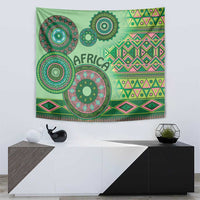Africa Tribal Traditional Pattern Tapestry Green Motif - Wonder Print Shop