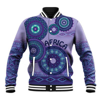 Africa Tribal Traditional Pattern Baseball Jacket Purple Motif LT9 - Wonder Print Shop