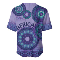 Africa Tribal Traditional Pattern Baseball Jersey Purple Motif LT9 - Wonder Print Shop