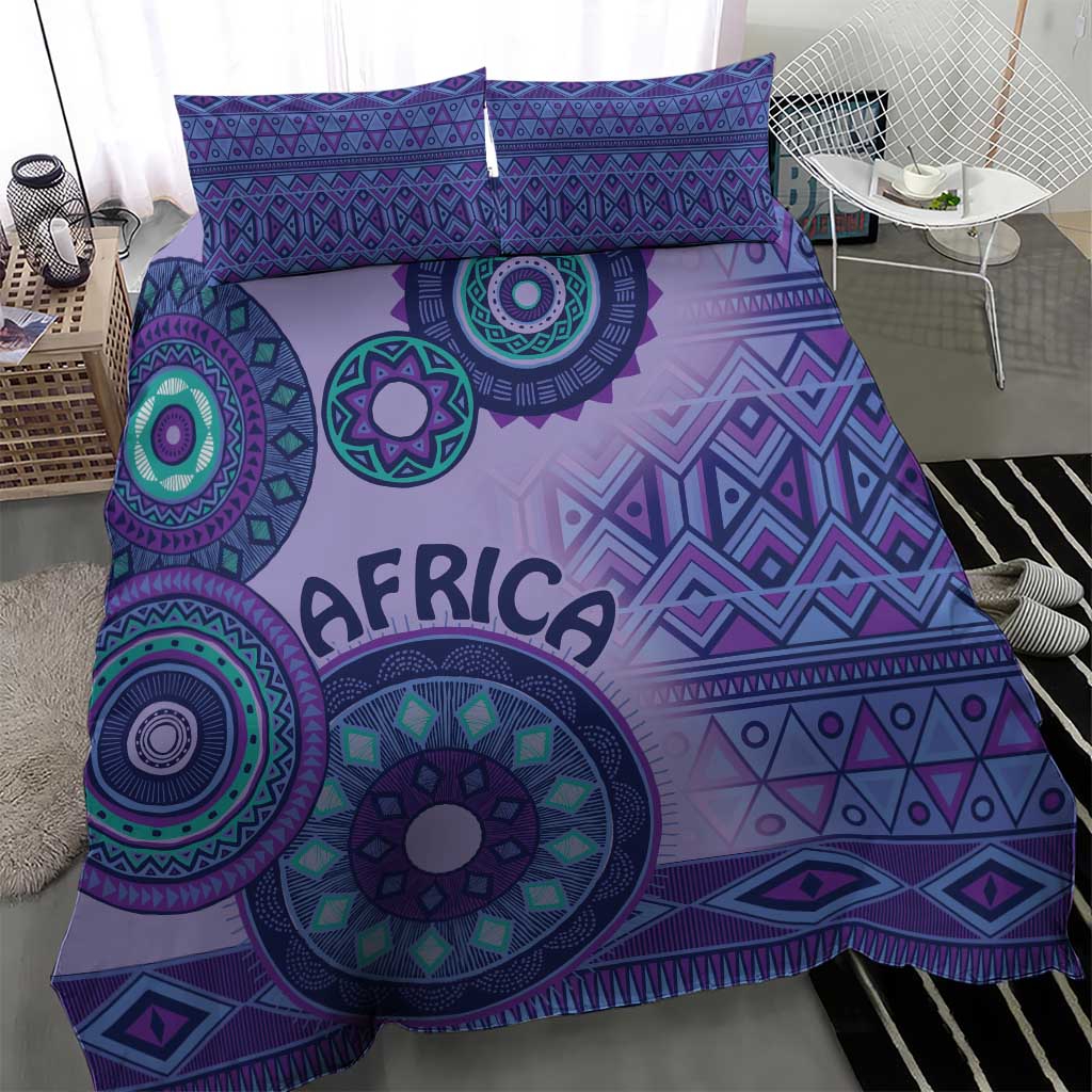 Africa Tribal Traditional Pattern Bedding Set Purple Motif LT9 - Wonder Print Shop
