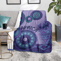 Africa Tribal Traditional Pattern Blanket Purple Motif