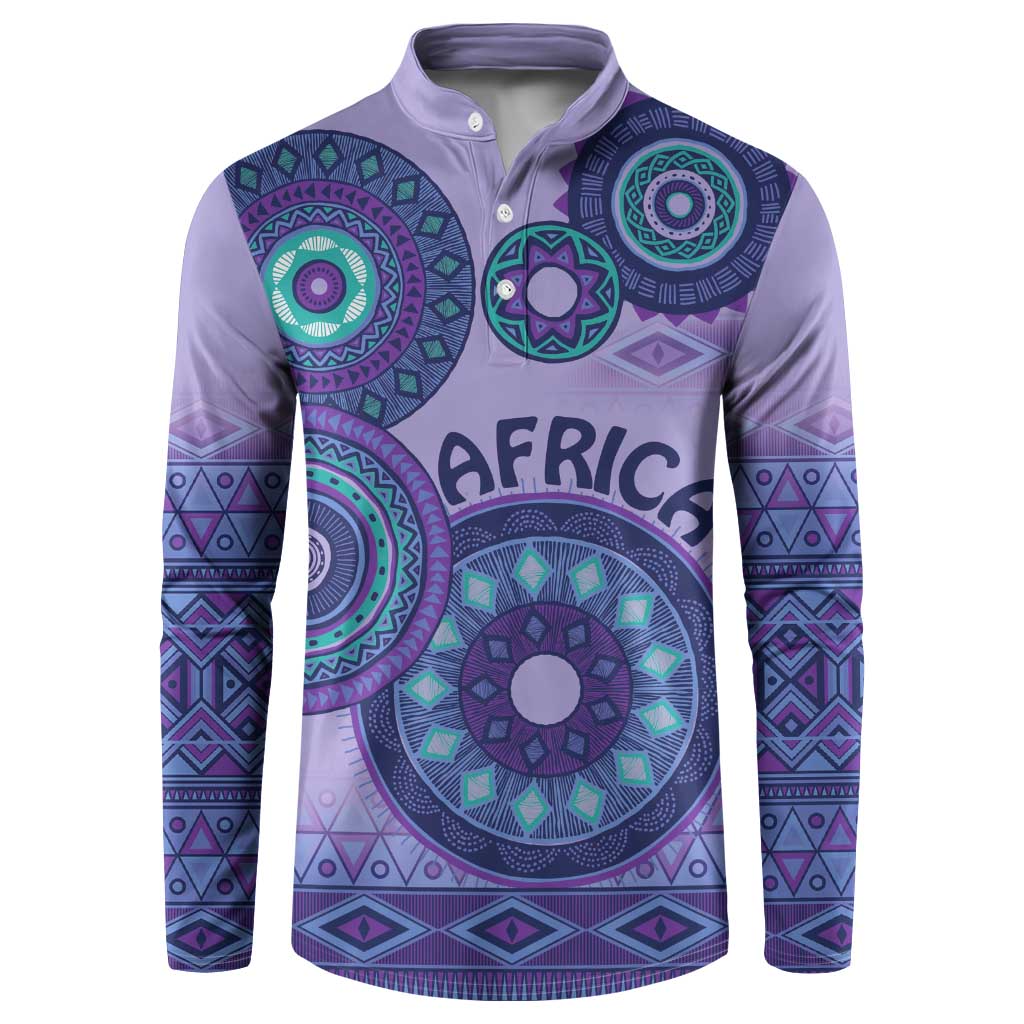 Africa Tribal Traditional Pattern Button Sweatshirt Purple Motif LT9 - Wonder Print Shop
