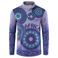 Africa Tribal Traditional Pattern Button Sweatshirt Purple Motif LT9 - Wonder Print Shop