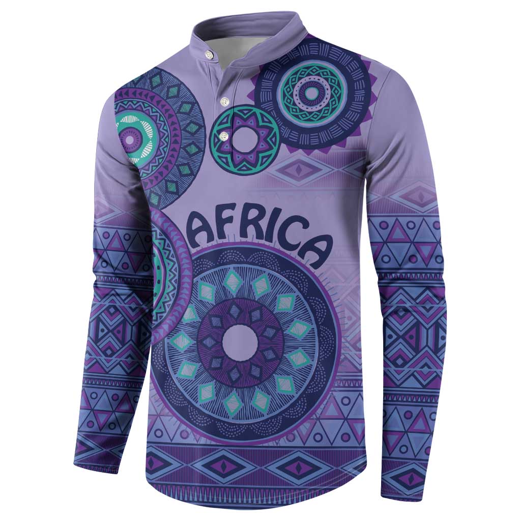 Africa Tribal Traditional Pattern Button Sweatshirt Purple Motif LT9 - Wonder Print Shop