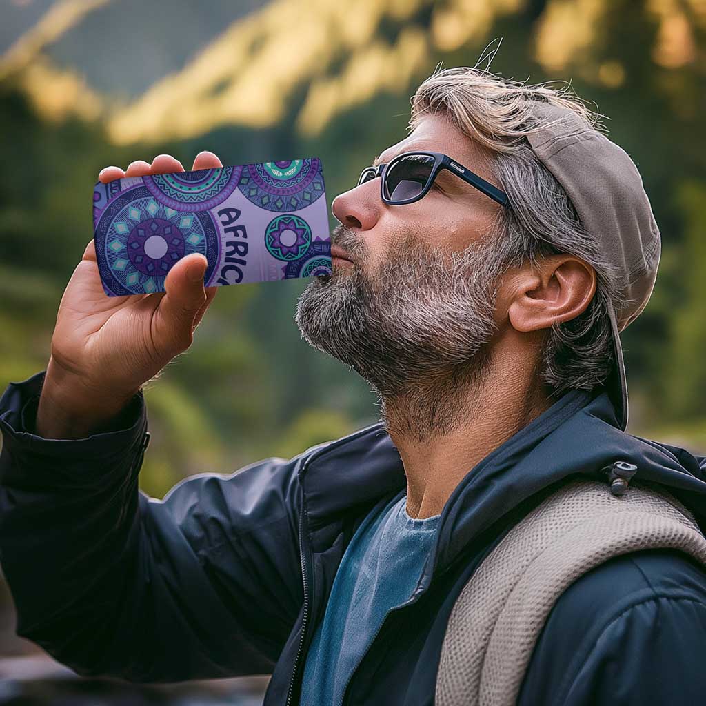 Africa Tribal Traditional Pattern 4 in 1 Can Cooler Tumbler Purple Motif LT9 - Wonder Print Shop