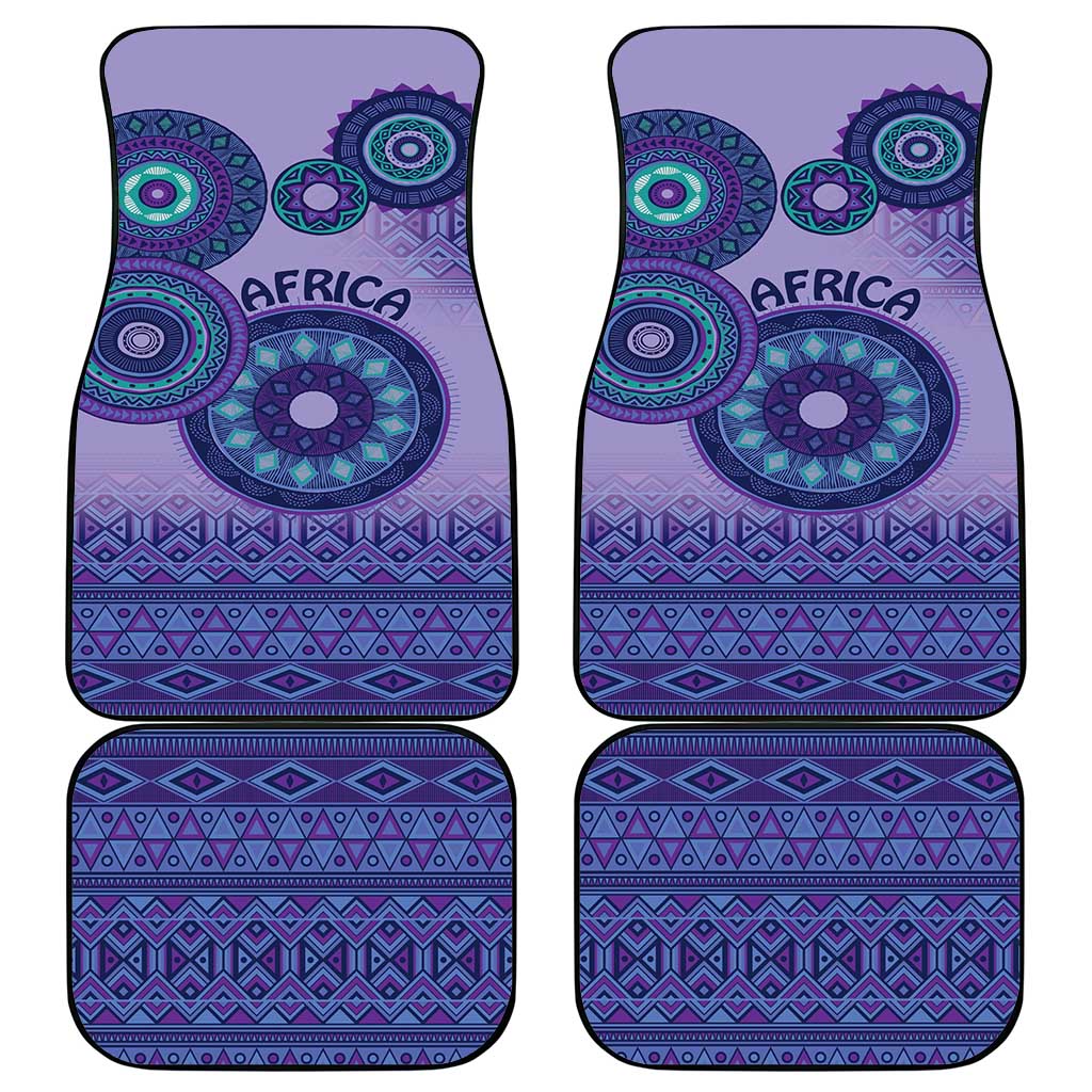 Africa Tribal Traditional Pattern Car Mats Purple Motif LT9 - Wonder Print Shop