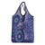 Africa Tribal Traditional Pattern Grocery Bag Purple Motif