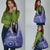 Africa Tribal Traditional Pattern Grocery Bag Purple Motif