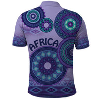 Africa Tribal Traditional Pattern Polo Shirt Purple Motif - Wonder Print Shop