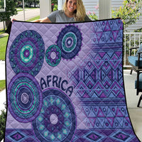 Africa Tribal Traditional Pattern Quilt Purple Motif - Wonder Print Shop