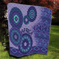 Africa Tribal Traditional Pattern Quilt Purple Motif - Wonder Print Shop