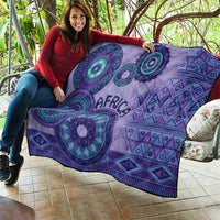 Africa Tribal Traditional Pattern Quilt Purple Motif - Wonder Print Shop