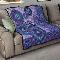 Africa Tribal Traditional Pattern Quilt Purple Motif - Wonder Print Shop