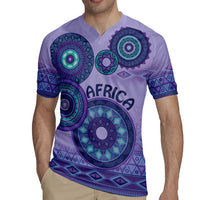Africa Tribal Traditional Pattern Rugby Jersey Purple Motif - Wonder Print Shop