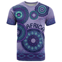 Africa Tribal Traditional Pattern T Shirt Purple Motif - Wonder Print Shop