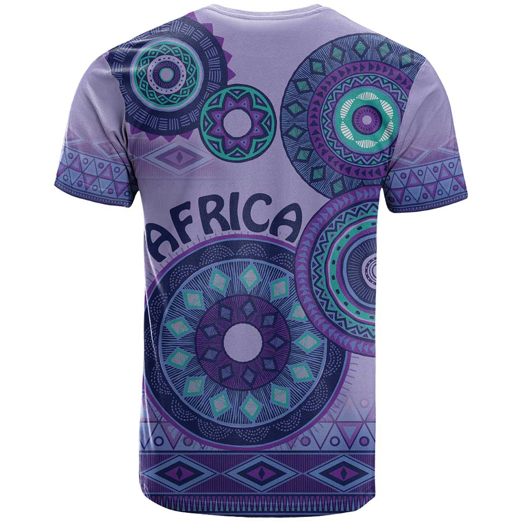 Africa Tribal Traditional Pattern T Shirt Purple Motif - Wonder Print Shop