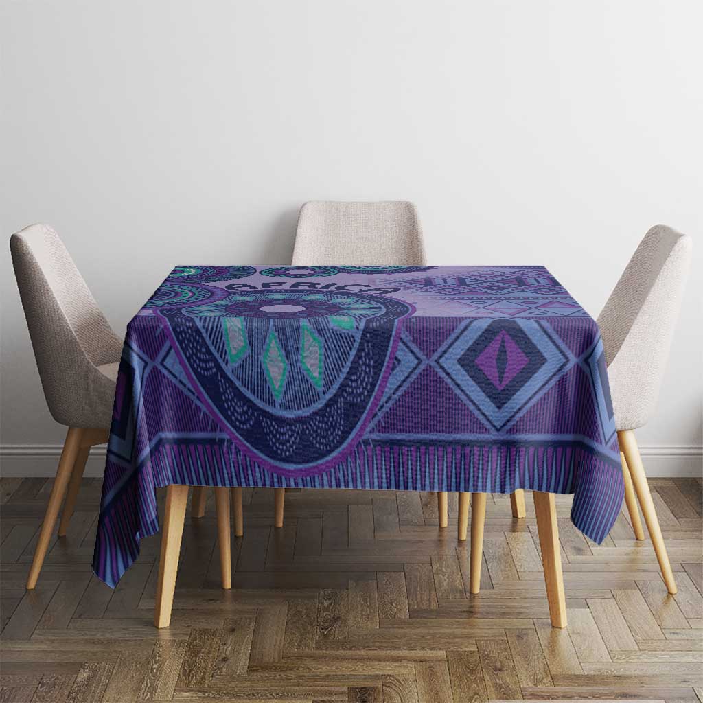 Africa Tribal Traditional Pattern Tablecloth Purple Motif - Wonder Print Shop