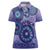 Africa Tribal Traditional Pattern Women Polo Shirt Purple Motif - Wonder Print Shop