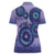 Africa Tribal Traditional Pattern Women Polo Shirt Purple Motif - Wonder Print Shop