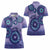 Africa Tribal Traditional Pattern Women Polo Shirt Purple Motif - Wonder Print Shop
