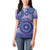 Africa Tribal Traditional Pattern Women Polo Shirt Purple Motif - Wonder Print Shop
