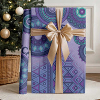 Africa Tribal Traditional Pattern Wrapping Paper Purple Motif - Wonder Print Shop