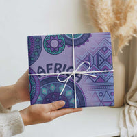 Africa Tribal Traditional Pattern Wrapping Paper Purple Motif - Wonder Print Shop