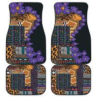 Africa Violets Flowers Car Mats Mix Native Tribal Pattern LT9 - Wonder Print Shop