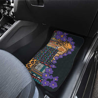 Africa Violets Flowers Car Mats Mix Native Tribal Pattern LT9 - Wonder Print Shop