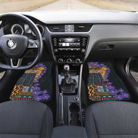 Africa Violets Flowers Car Mats Mix Native Tribal Pattern LT9 - Wonder Print Shop