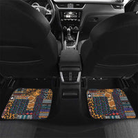 Africa Violets Flowers Car Mats Mix Native Tribal Pattern LT9 - Wonder Print Shop