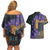 Africa Violets Flowers Couples Matching Off Shoulder Short Dress and Hawaiian Shirt Mix Native Tribal Pattern LT9 - Wonder Print Shop