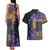 Africa Violets Flowers Couples Matching Tank Maxi Dress and Hawaiian Shirt Mix Native Tribal Pattern LT9 - Wonder Print Shop