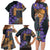 Africa Violets Flowers Family Matching Long Sleeve Bodycon Dress and Hawaiian Shirt Mix Native Tribal Pattern LT9 - Wonder Print Shop