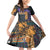 Africa Violets Flowers Family Matching Off Shoulder Short Dress and Hawaiian Shirt Mix Native Tribal Pattern LT9 - Wonder Print Shop