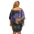 Africa Violets Flowers Family Matching Off Shoulder Short Dress and Hawaiian Shirt Mix Native Tribal Pattern LT9 - Wonder Print Shop