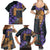 Africa Violets Flowers Family Matching Summer Maxi Dress and Hawaiian Shirt Mix Native Tribal Pattern - Wonder Print Shop
