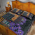 Africa Violets Flowers Quilt Bed Set Mix Native Tribal Pattern - Wonder Print Shop