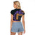 Africa Violets Flowers Raglan Cropped T Shirt Mix Native Tribal Pattern - Wonder Print Shop