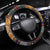 Africa Violets Flowers Steering Wheel Cover Mix Native Tribal Pattern - Wonder Print Shop
