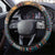 Africa Violets Flowers Steering Wheel Cover Mix Native Tribal Pattern - Wonder Print Shop