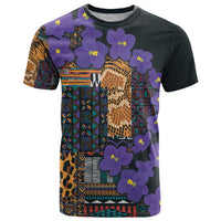 Africa Violets Flowers T Shirt Mix Native Tribal Pattern - Wonder Print Shop