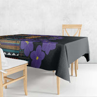 Africa Violets Flowers Tablecloth Mix Native Tribal Pattern - Wonder Print Shop